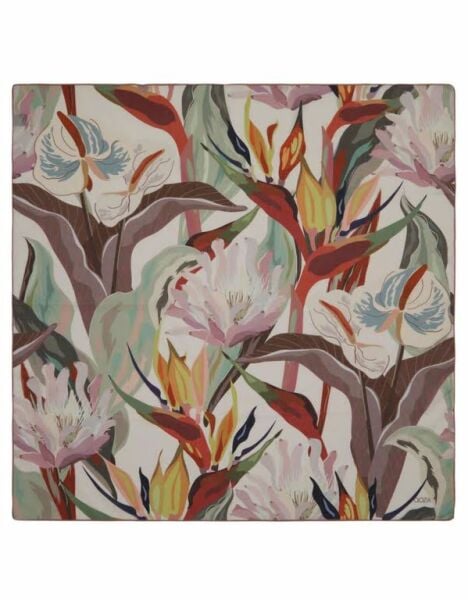 Qoza By İpekevi Pamuk Eşarp - %100 Pamuk 95x95cm Eşarp 7000 PUSLU VİZON