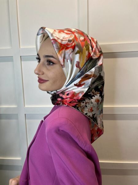 La Boutique 2023 Spring Summer New Series Sura Silk Scarf 1853 FUCHIA