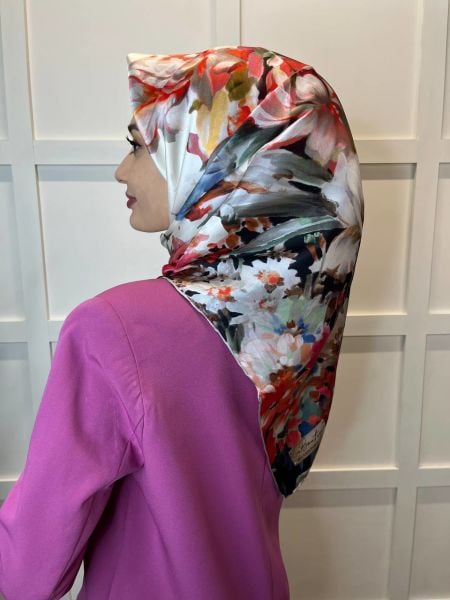 La Boutique 2023 Spring Summer New Series Sura Silk Scarf 1853 FUCHIA