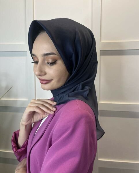 Siyane Scarf Degrade, Renk Geçişli, Tek Renk Pamuk Soft Eşarp 00963 KOYU GRİ