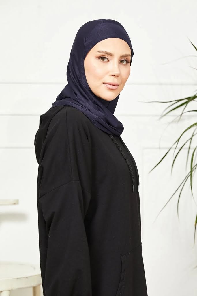 Vesla Hijab Sport Non-Slip Bonnet, Headscarf 00887 DARK BLUE