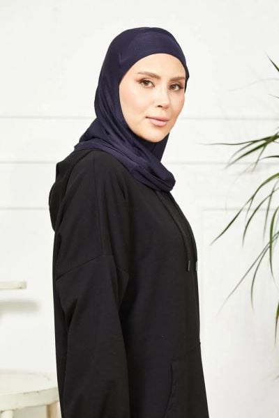 Vesla Hıjab Spor Kaydırmaz Bone, Başörtüsü 00887 LACİVERT