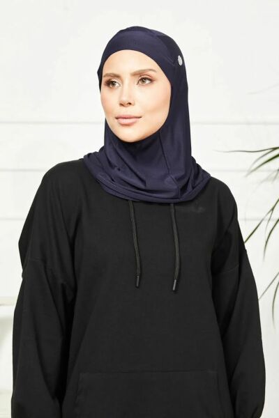 Vesla Hijab Sport Non-Slip Bonnet, Headscarf 00887 DARK BLUE