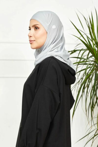 Vesla Hijab Sport Non-Slip Bonnet, Headscarf 00887 GRAY