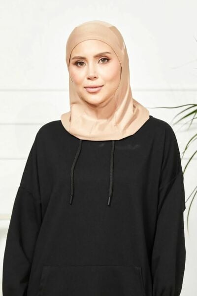 Vesla Hijab Sports Anti-Slip Bonnet, Headscarf 00887 DARK BEIGE