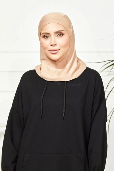 Vesla Hijab Sports Anti-Slip Bonnet, Headscarf 00887 DARK BEIGE