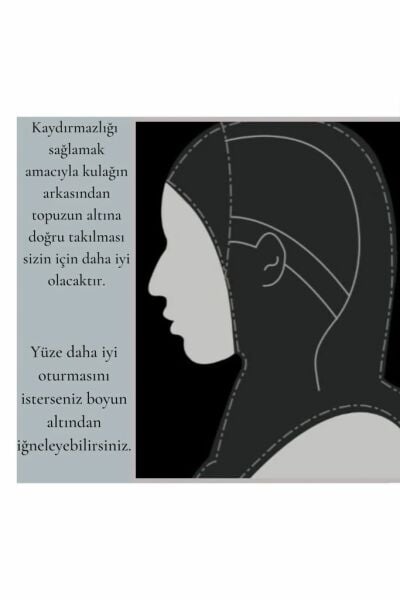 Vesla Hijab Sports Anti-Slip Bonnet, Headscarf 00887 DARK BEIGE