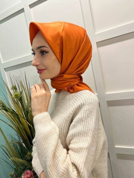 İpekevi Twill Silk Scarf 1116 ORANGE
