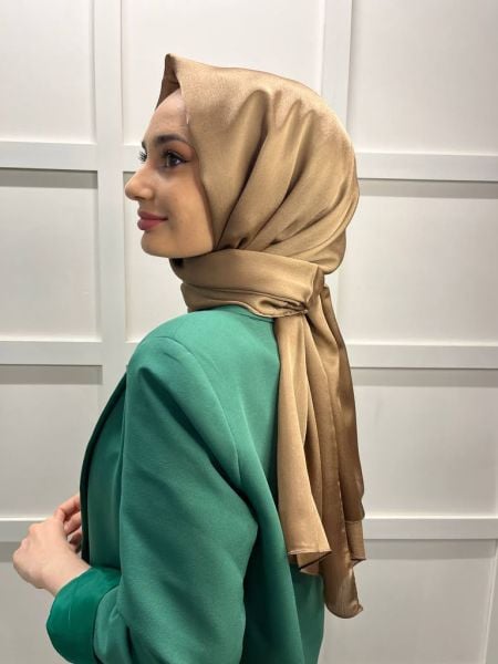 Madame Polo Janjan, Chiffon Shawl with Janjan 00823 BROWN