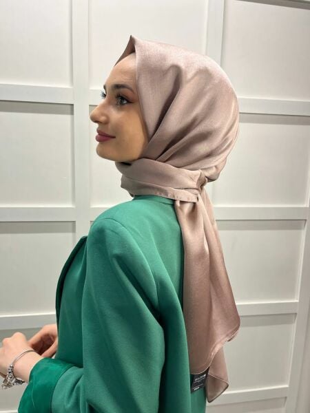 Madame Polo Janjan, Chiffon Shawl with Janjan 00823 LIGHT BROWN