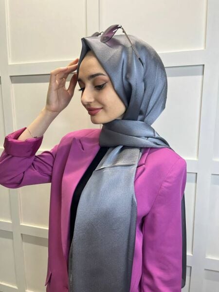 Madame Polo Janjan, Chiffon Shawl with Janjan 00823 DARK GRAY