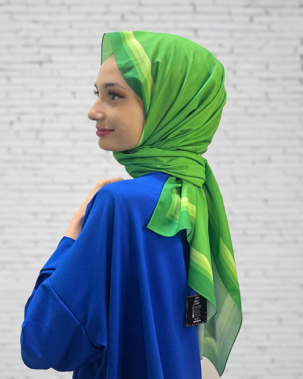 Nef Scarf Dijital Baskı Tek Renk Şal 00856 BENETTON