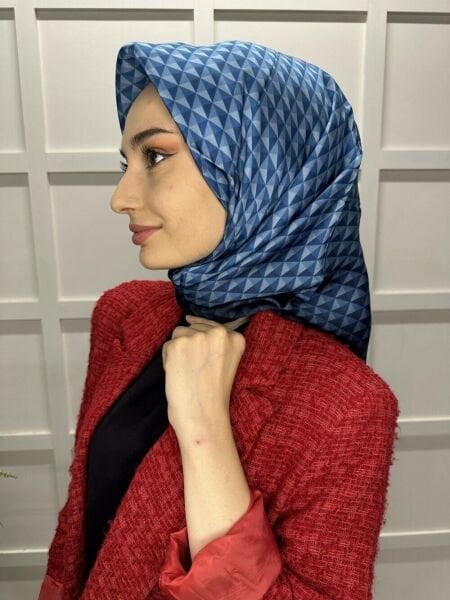 La Boutique Bursa Silk Vegan Scarf 1818 DARK BLUE