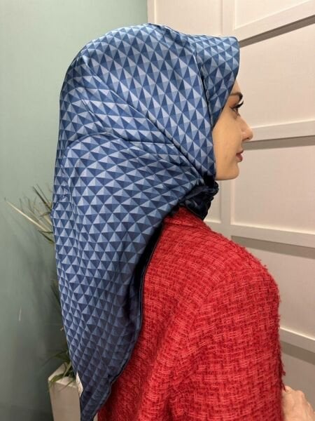 La Boutique Bursa Silk Vegan Scarf 1818 DARK BLUE
