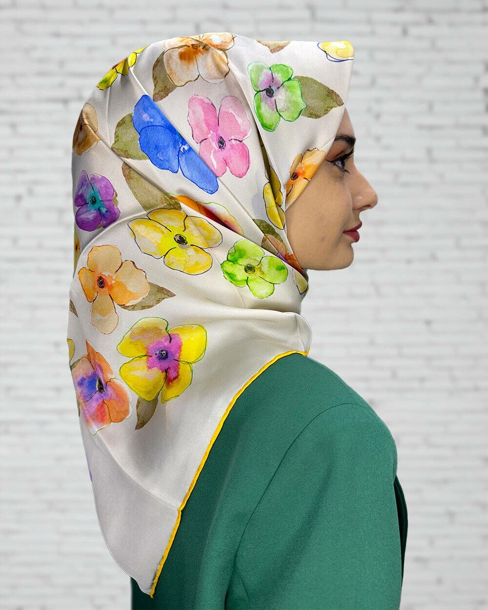 La Boutique Bursa İpeği Vegan Eşarp 1649 SARI
