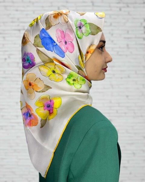 La Boutique Bursa İpeği Vegan Eşarp 1649 SARI