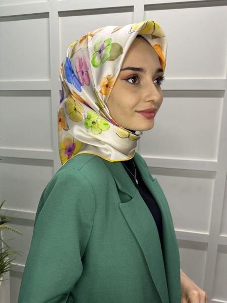La Boutique Bursa İpeği Vegan Eşarp 1649 SARI