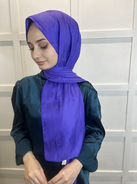 Loryan Scarf Jacquard Shawl, Flush Jacquard Glass Broken Patterned Shawl 01074 DAMSON