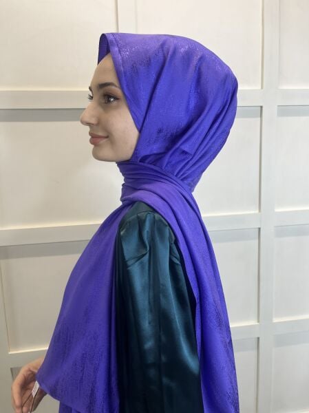 Loryan Scarf Jacquard Shawl, Flush Jacquard Glass Broken Patterned Shawl 01074 DAMSON