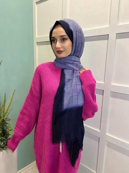 İpekevi Yün Şal - %100 Yün Şal 06489 LACİVERT
