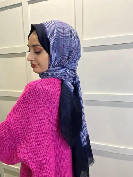İpekevi Yün Şal - %100 Yün Şal 06489 LACİVERT