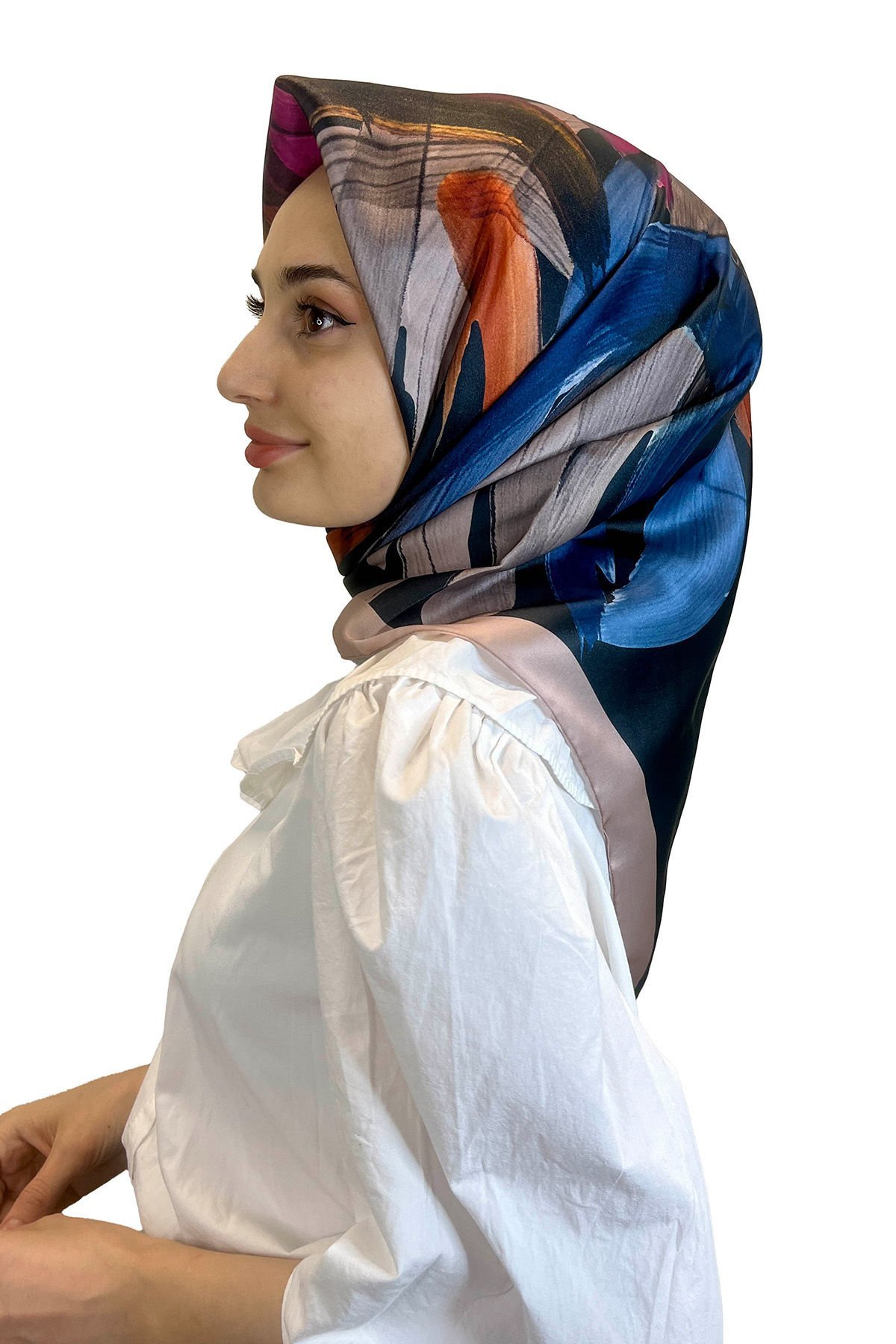 Quare Fırça Desen Kristal Eşarp 01066 KOYU VİZON