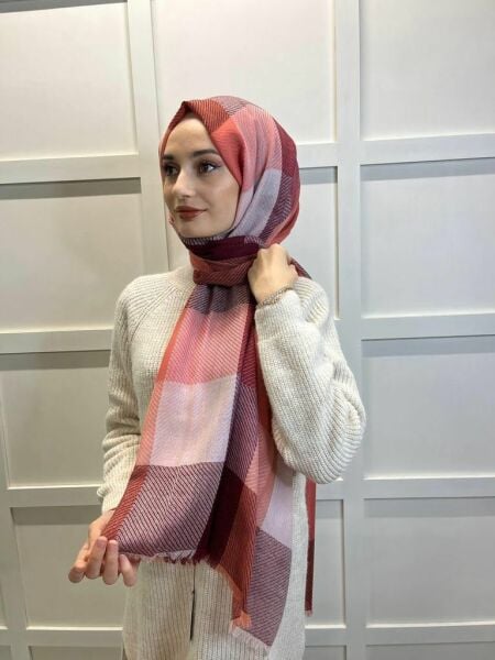 İpelevi Yün Şal - Küp Blok Desen 05613 SOMON