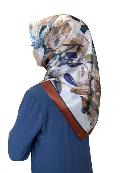 Quare Crystal Scarf, Flower Patterned 01069 TILE