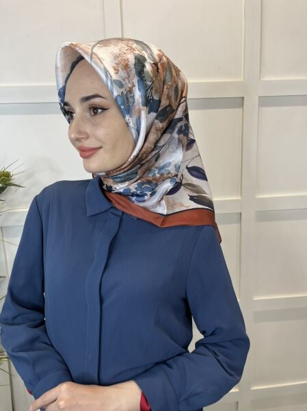 Quare Crystal Scarf, Flower Patterned 01069 TILE