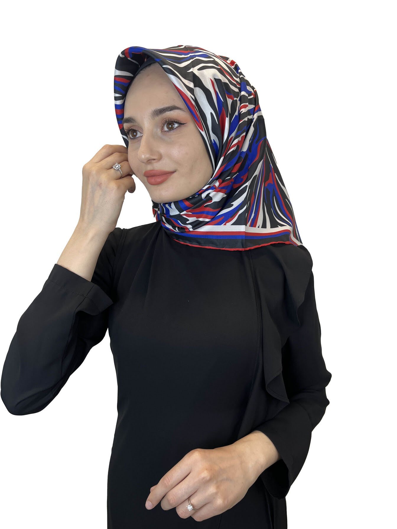Quare Rayon Twill Scarf Patterned Rayon Scarf 1070 SAKS