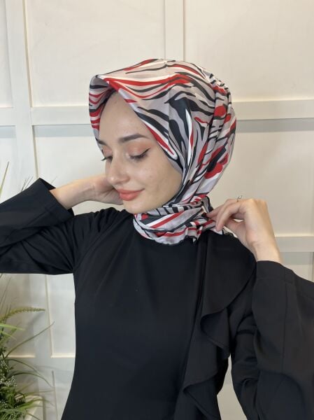 Quare Rayon Twill Scarf Patterned Rayon Scarf 1070 GRAY