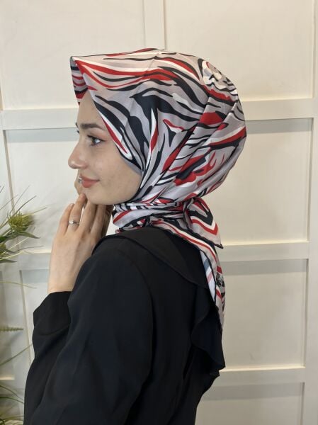 Quare Rayon Twill Scarf Patterned Rayon Scarf 1070 GRAY