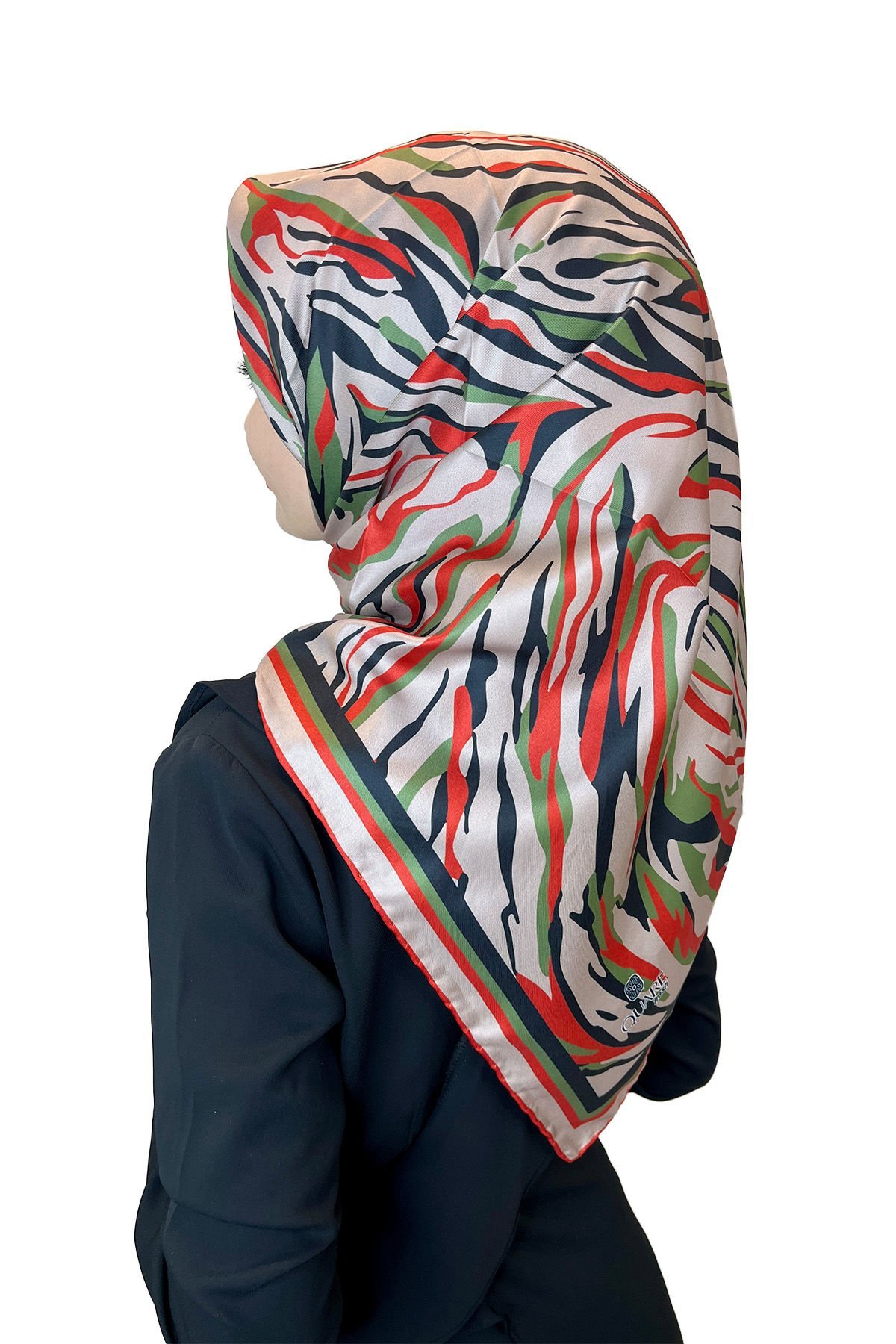 Quare Rayon Tivil Eşarp Desenli Rayon Eşarp 1070 VİZON