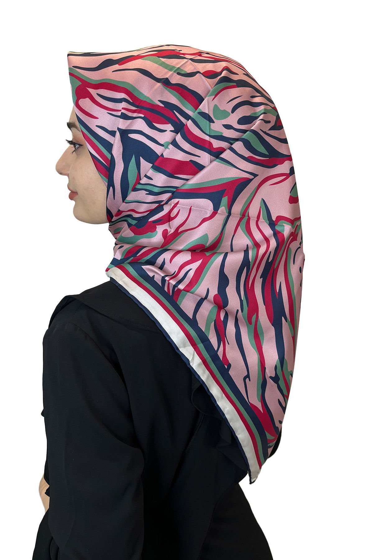 Quare Rayon Tivil Eşarp Desenli Rayon Eşarp 1070 PUDRA
