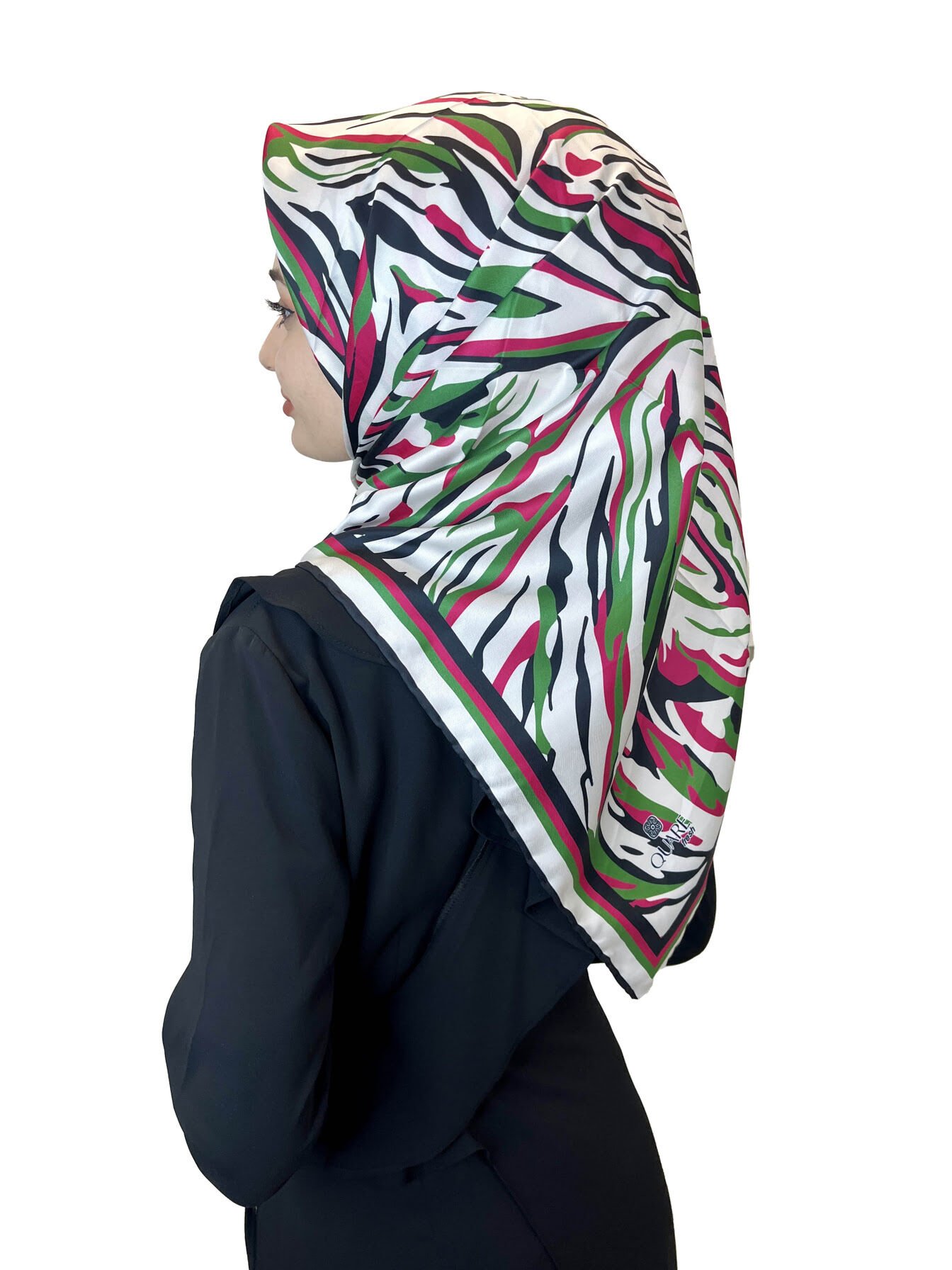 Quare Rayon Tivil Eşarp Desenli Rayon Eşarp 1070 YEŞİL