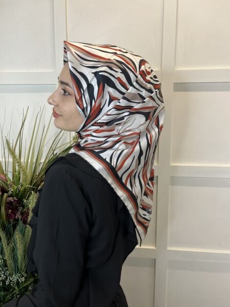 Quare Rayon Twill Scarf Patterned Rayon Scarf 1070 TILE