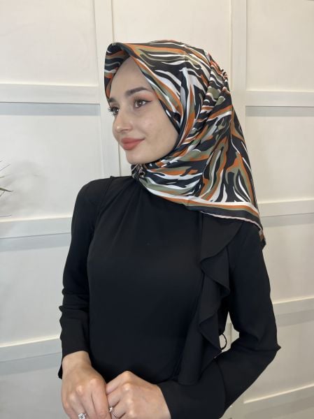 Quare Rayon Tivil Eşarp Desenli Rayon Eşarp 1070 ÇAĞLA