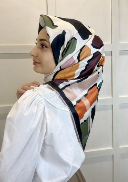Quare Desenli Rayon Eşarp 01072 BEJ