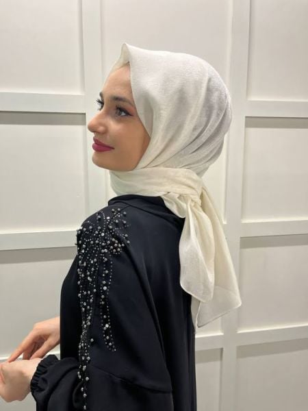 Piramit Kına, Düğün, Özel Günler İçin Abiye Şal 00797 KREM