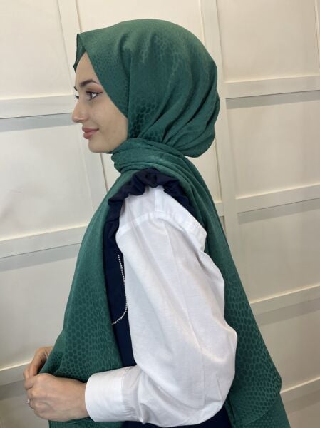 Harem Scarf Alisa Jakarlı Şal 01073 YEŞİL