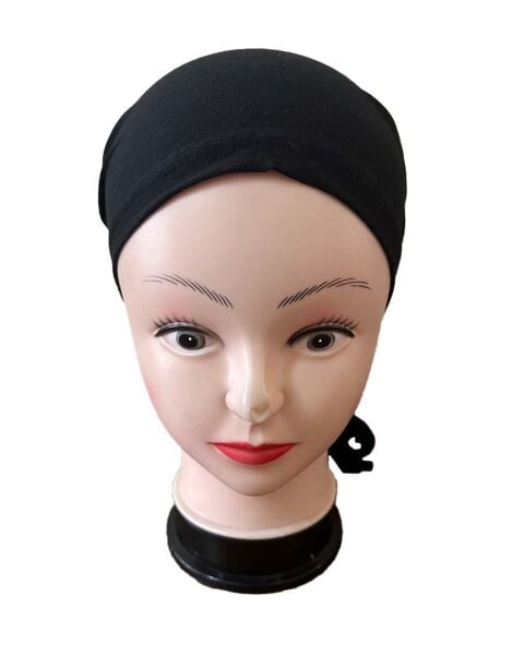 100% Cotton XXL Scarf Shawl Bonnet, Combed Cotton Bonnet BLACK