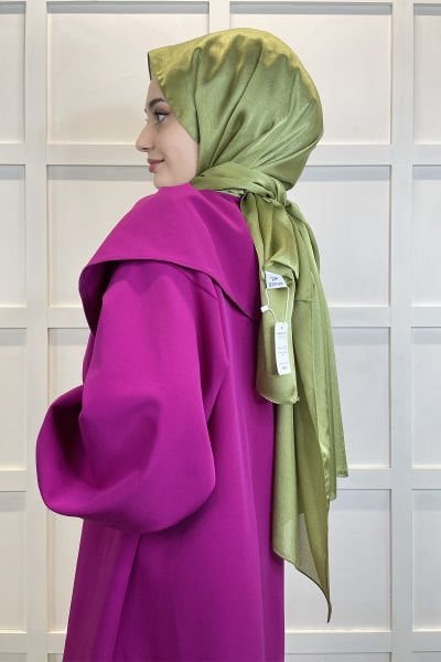 Madame Polo Janjan, Janjanli Chiffon Shawl 00823 HENNA GREEN