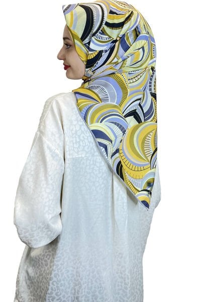 Shecarf Emproyal Desenli Pamuk Soft Eşarp 01093 GRİ