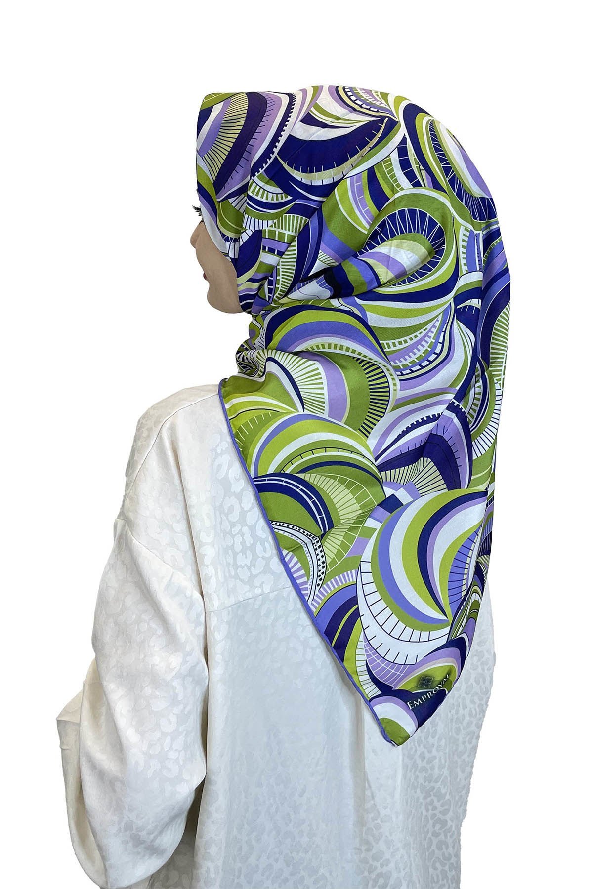 Shecarf Emproyal Patterned Cotton Soft Scarf 01093 DARK LILA