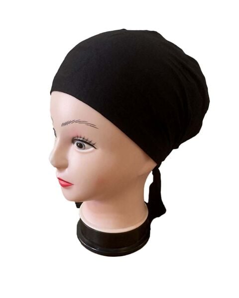 Aker Stitched Lycra Combed Cotton Bonnet 5003701 BLACK