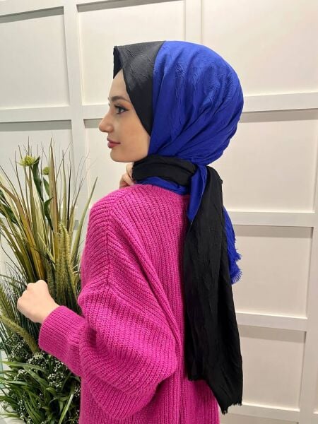 Loryan Scarf Double Color Bamboo Scarf Shawl 00693 BLACK SAKS
