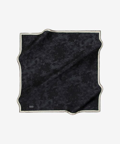 Aker Bulut Desen Sezonsuz (Tek Renk) Sura Krep Saten 90x90cm İpek Eşarp 7208701 SİYAH BEYAZ