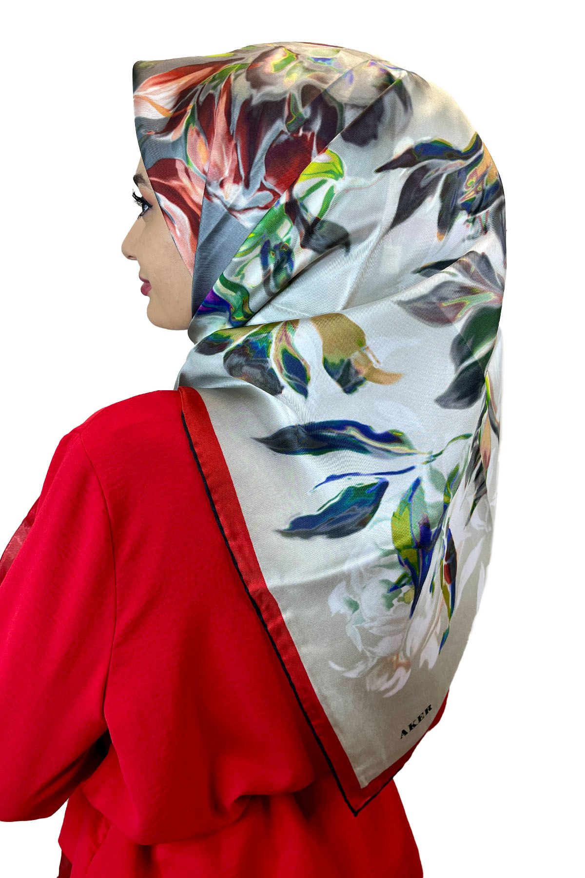 Red summer scarf sales