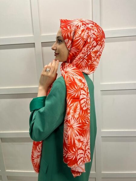 Cosie Flower Pattern Cotton Shawl 00903 TILE