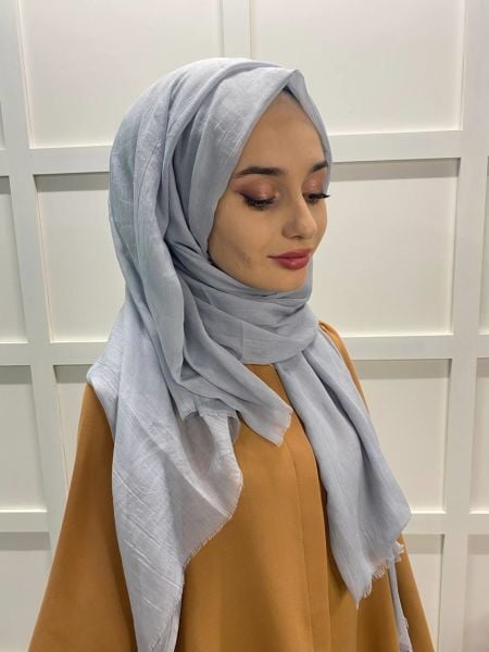 Arwella 100% Cotton Dubai Shawl 00606 LIGHT GRAY